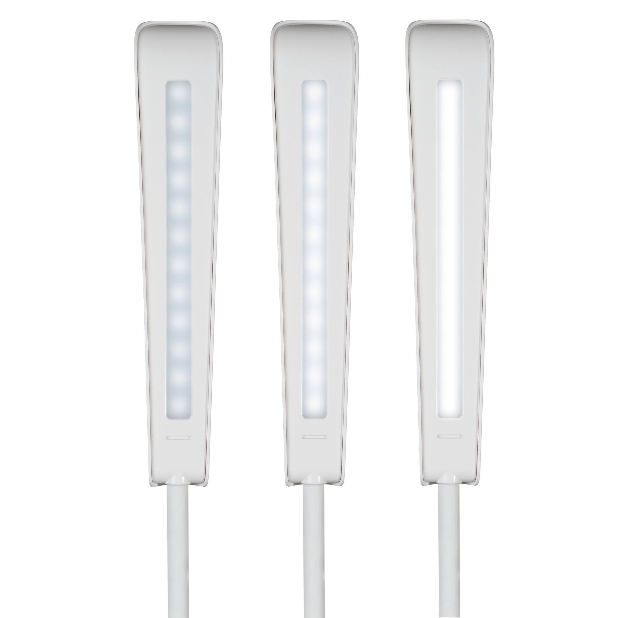OttLite Wellness Series 21" White Power Up LED Desk Lamp with Wireless Charging